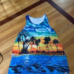 Tropical Sunset Tank Top orb